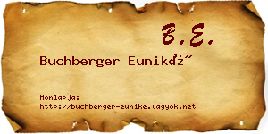 Buchberger Euniké névjegykártya